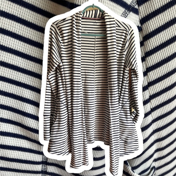 NWT TOMMY HILFIGER Cardigan Womens sz M Blue White stripes NEW - Picture 4 of 10
